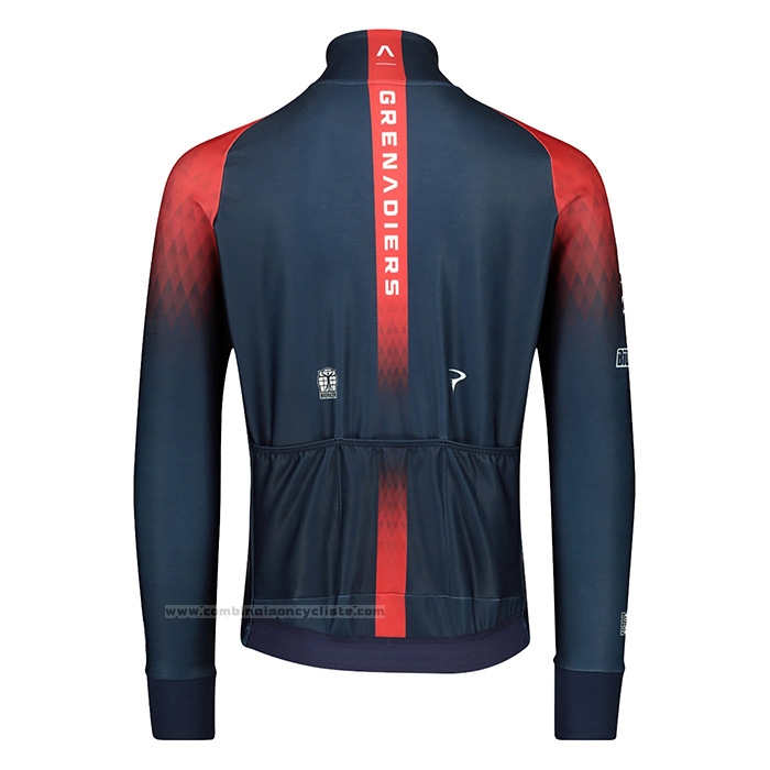 2022 Maillot Cyclisme Ineos Grenadiers Fonce Bleu Manches Longues et Cuissard